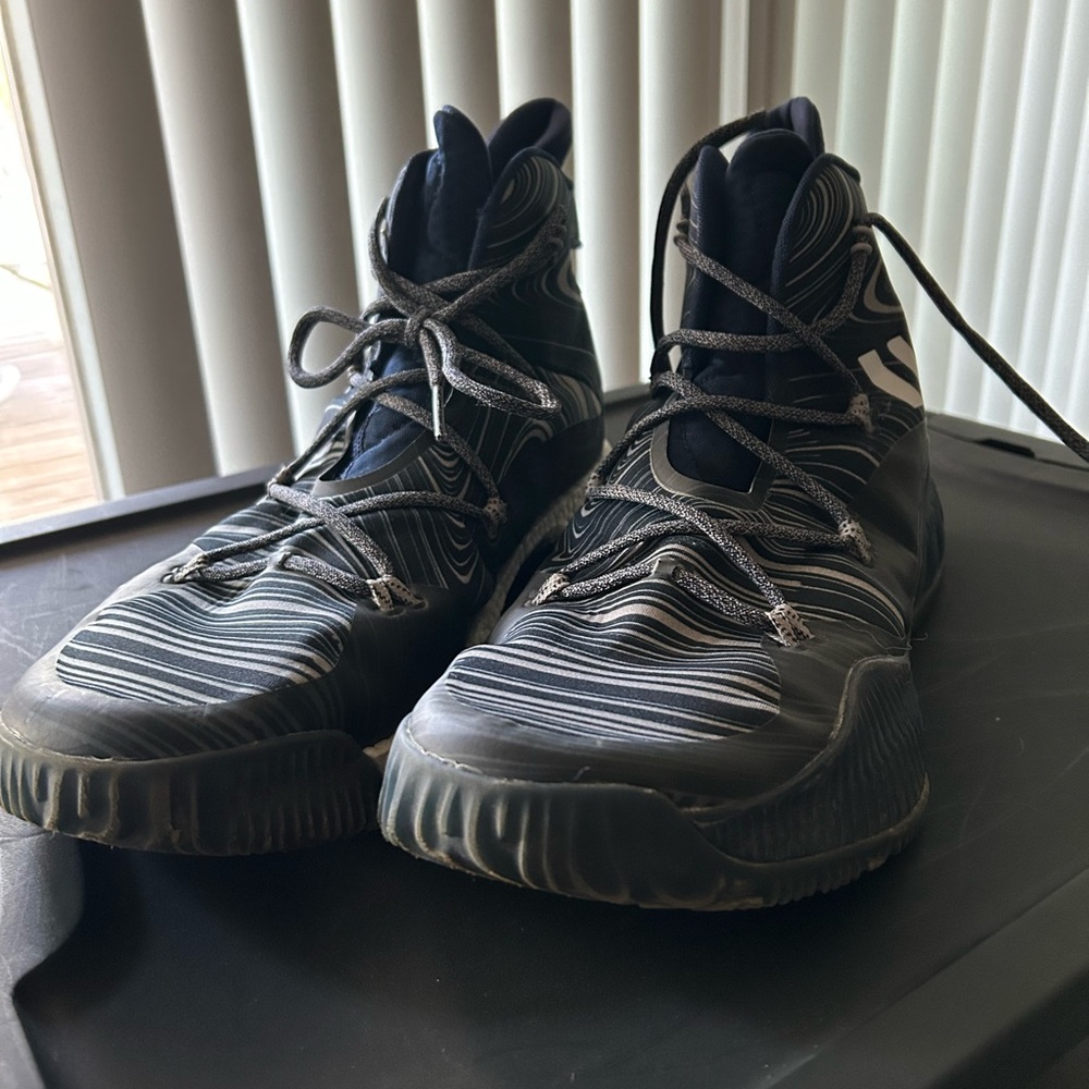adidas Black and White Athletic Shoes